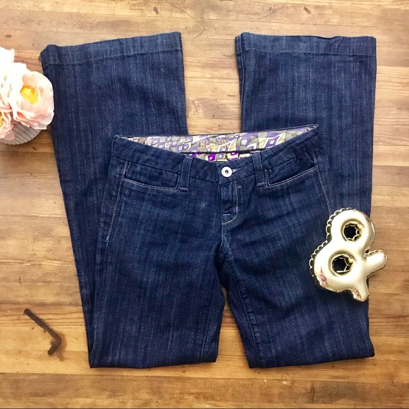 Miss Me Denim - Miss Me Low Rise Flares Flare Leg Jeans Dark 26 E